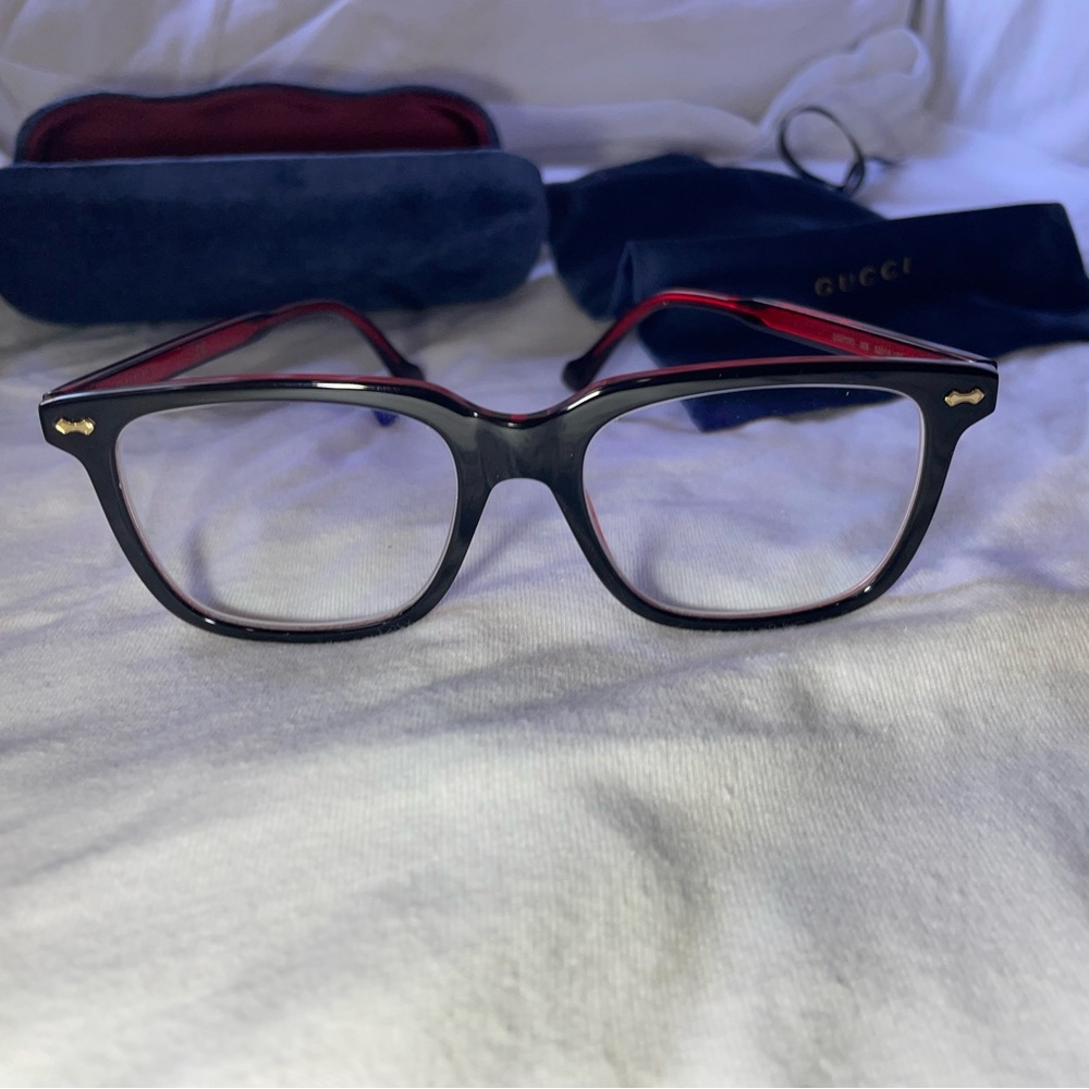 Gucci Black Frame with Red Interior Glasses